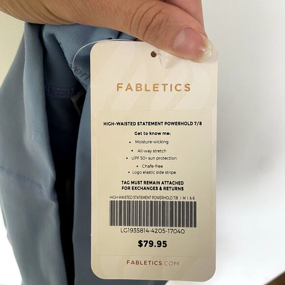 NWT Fabletics High-Waisted Statement Powerhold 7/8 Leggings Medium - Picture 7 of 8